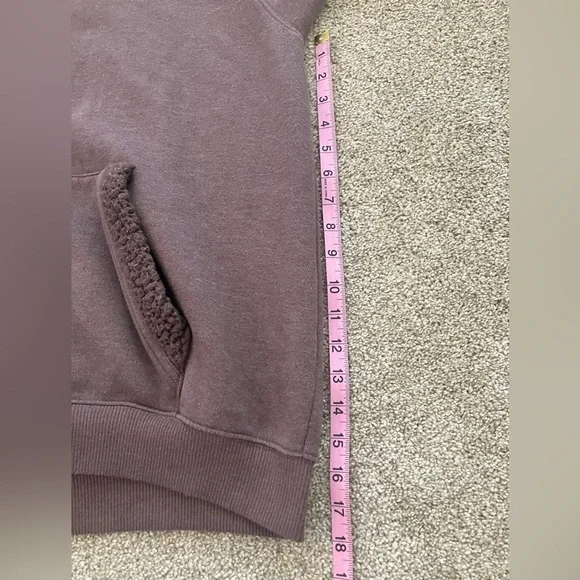 Aerie Hooded Sherpa Lined‎ Zip Up Long Sleeved Hooded Sweatshirt Medium - Picture 9 of 10